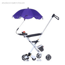 Unique Design Silver Coating Hands Free Universal Clip Clamp Baby Stroller Umbrella for Baby Car